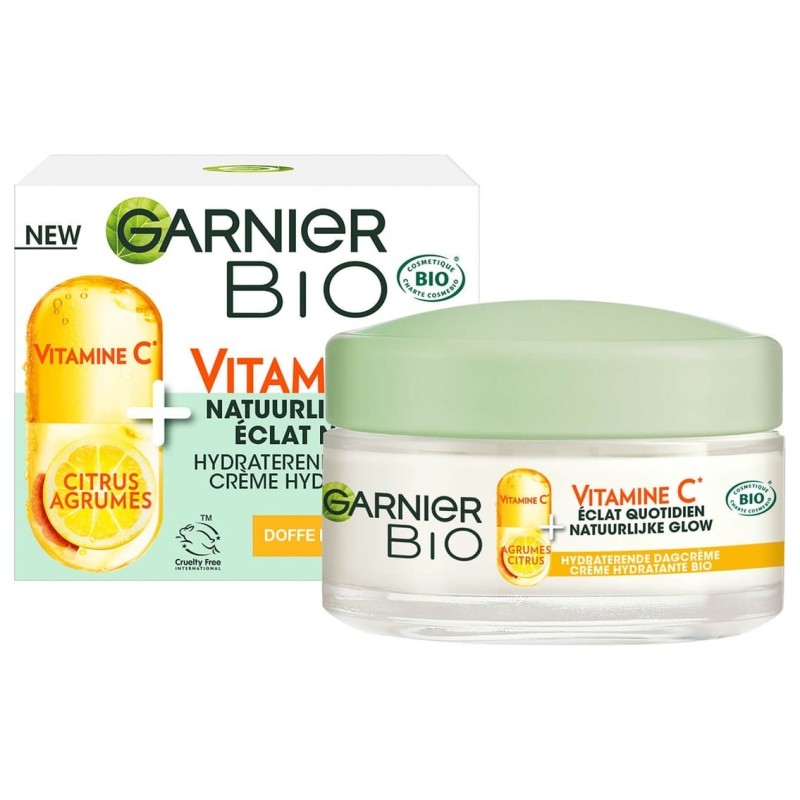 Garnier Bio Vitamin C كريم مرطب للإشراق اليومي - للبشرة الجافة والباهتة - 50 مل