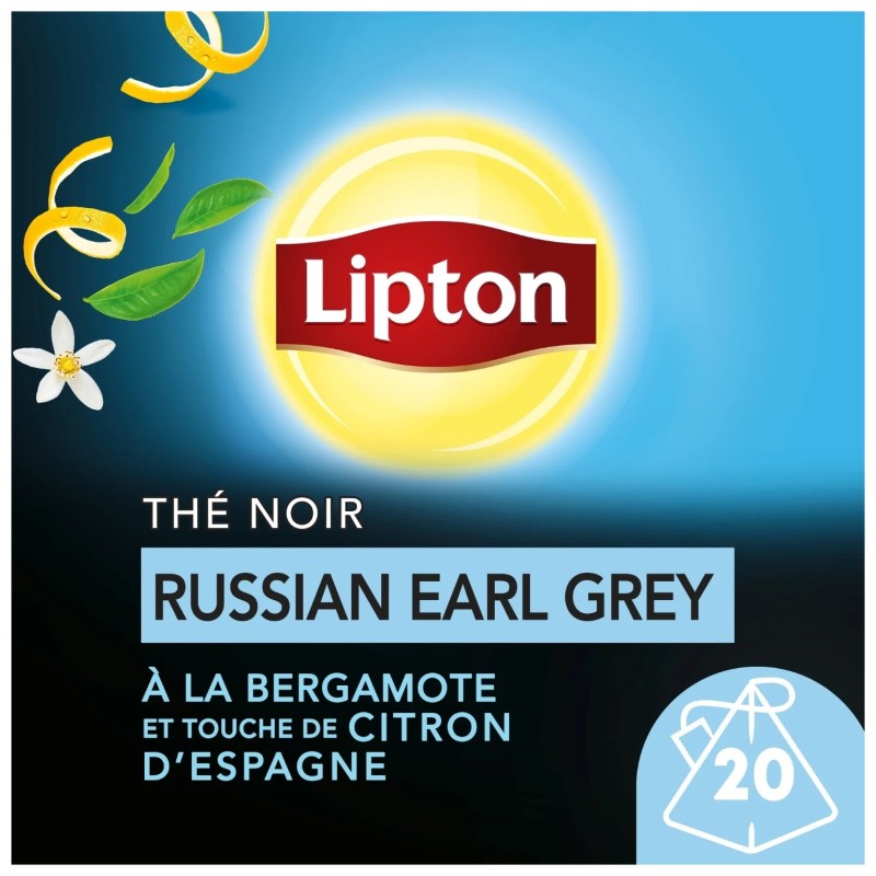 Lipton Russian Earl Grey شاي أسود - علبة 20 كيس