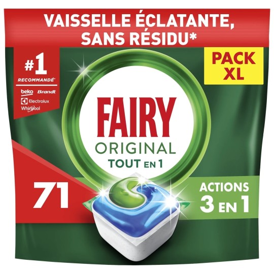 Fairy All In One Tablettes Lave-Vaisselle Regular - 71 Tablettes