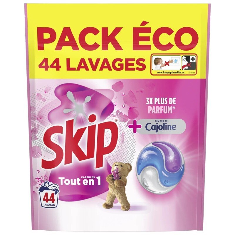 Skip All in 1 كبسولات مسحوق الغسيل - لمسة كاجولين - 44 غسلة