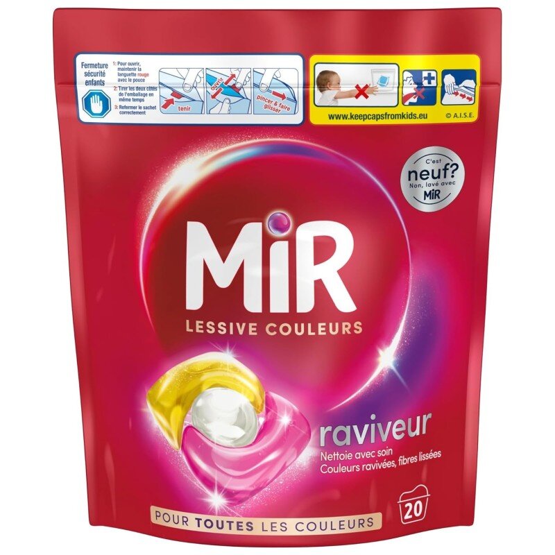 Mir Raviveur Couleurs Capsules Lessive - 20 Lavages