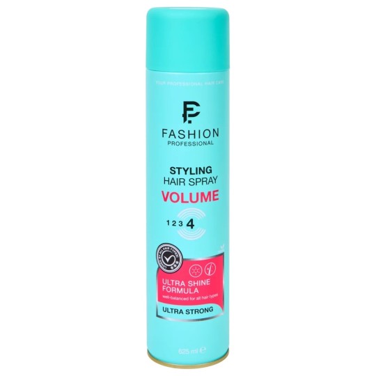 Fashion Professional Ultra Strong Laque Capillaire Volumisante - Tous Types de Cheveux - 625ml - Transparent
