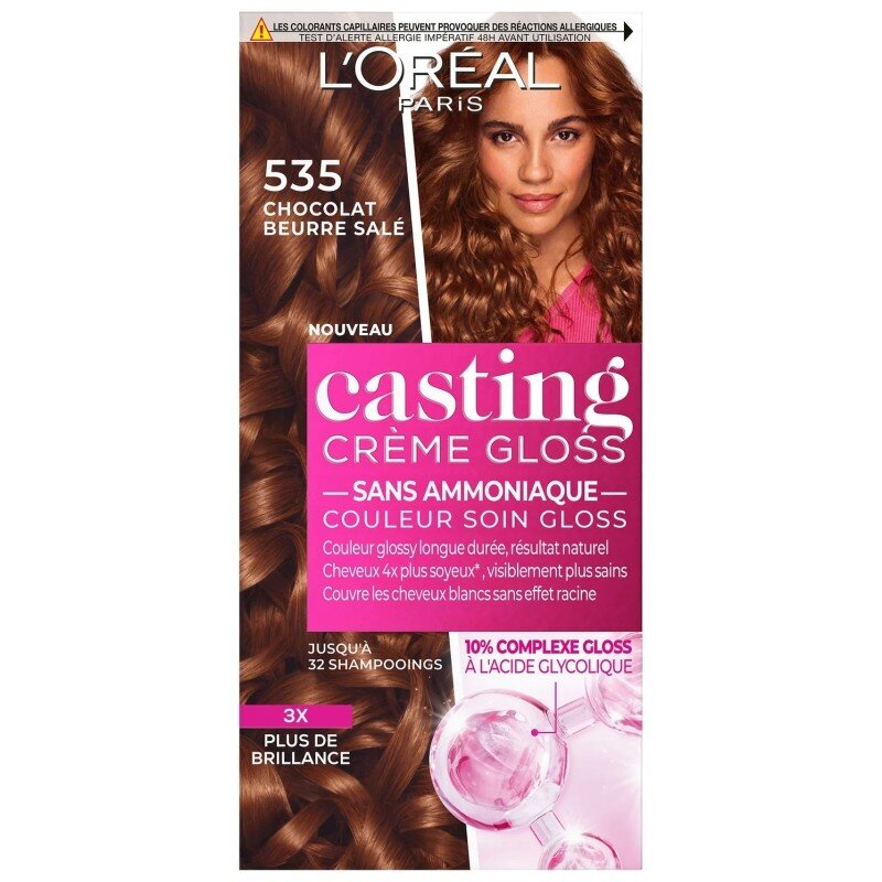 L'Oréal Paris Casting Crème Gloss Semi-Permanent Hair Color Without Ammonia - Normal Hair - 5.35 Chocolate