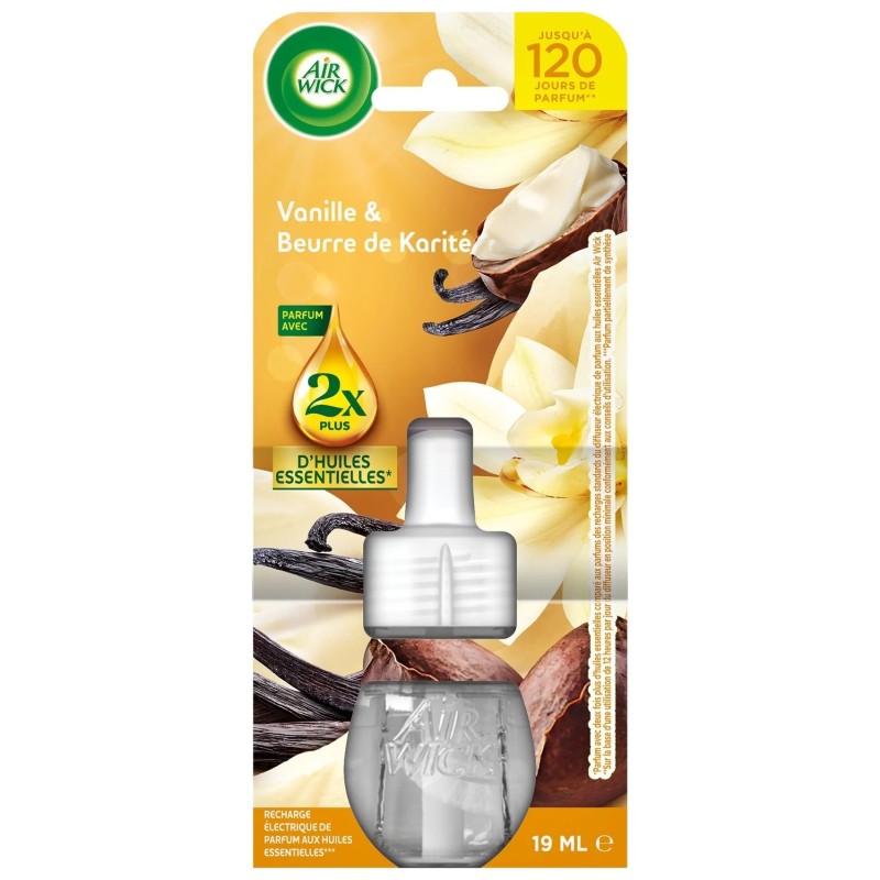 Air Wick Diffuseur Électrique Recharge - 19ml - Vanille & Beurre de Karité