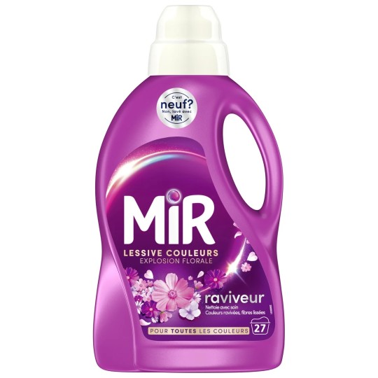 Mir Couleurs Lessive Liquide - Explosion Florale - 1,5L (27 Lavages)