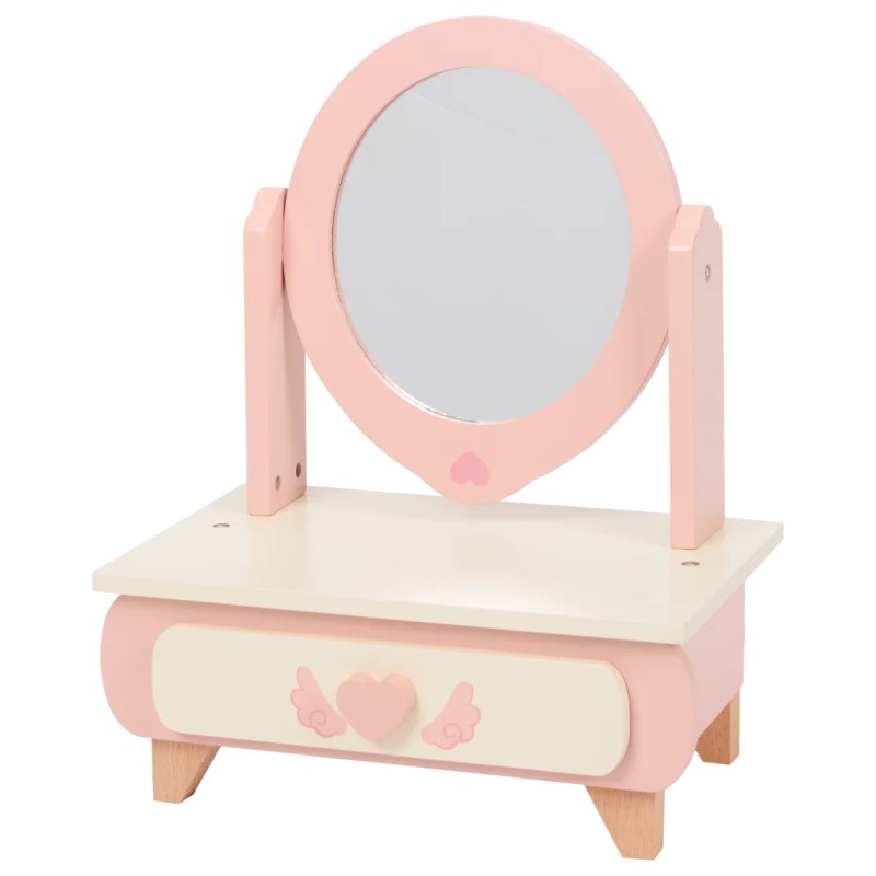 Children'S Wooden Makeup Table - Pink - 3 Years And Above