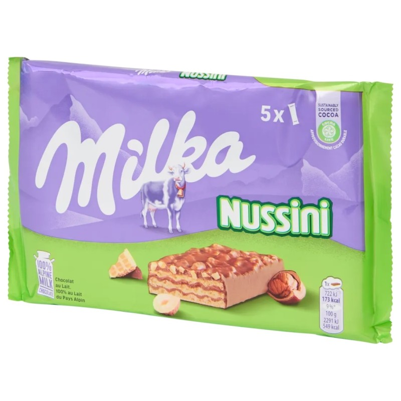 Milka Nussini Gaufres aux Noisettes - 157.5g (5 Pièces)