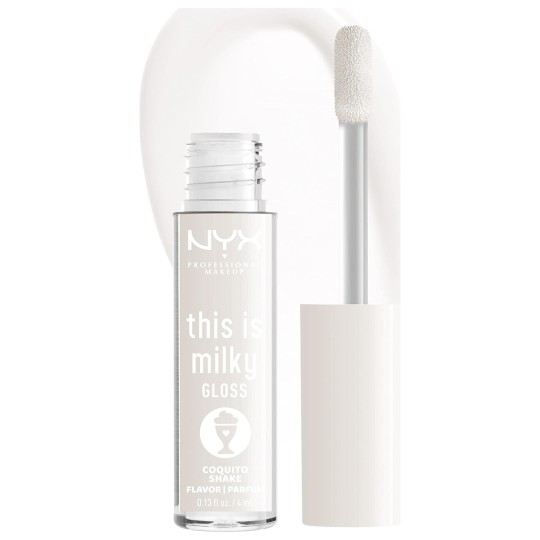 Nyx Professional This Is Milky Gloss Brillant à Lèvres - 12h Hydratation - Vegan - Coquito Shake Milky Clear