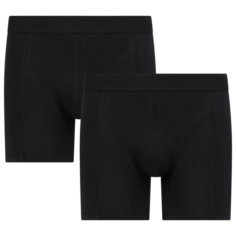 Ziki Men Boxer - Bambou et Coton - 2 Pièces - Noir et Gris - Taille L