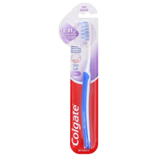Colgate Slim Soft Brosse à Dents - Poils Extra-Fins 0.01mm
