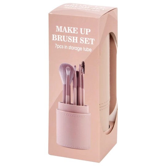 Pinceaux Maquillage Set - 7 Pièces - Taupe