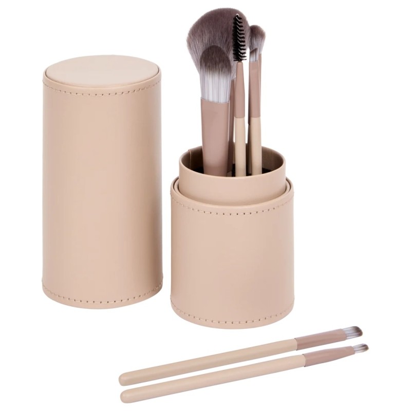 Pinceaux Maquillage Set - 7 Pièces - Taupe
