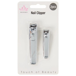 Touch Of Beauty Coupe-Ongles - 2 Pièces - Silver