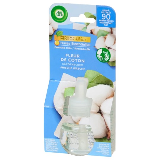 Air Wick Recharge Diffuseur Électrique - Fleur de Coton - 19ml