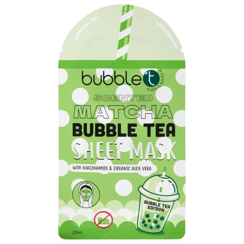 Bubble T Masque Visage aux Fruits Tropicaux - Aloe Vera et Niacinamide - 20ml