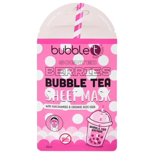 Bubble Tea Berries Masque Visage - 20ml - 4 Pièces
