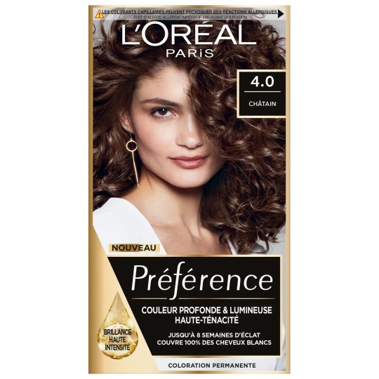 L'Oréal Paris Préférence Coloration Permanente - Châtain Brillance Haute Intensité 4.0