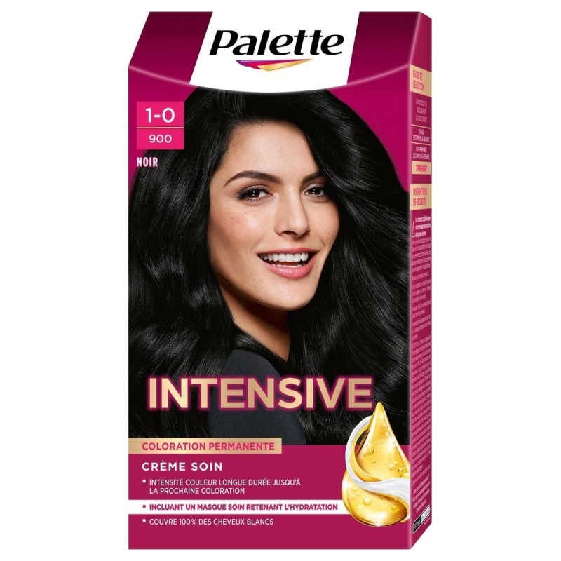 Schwarzkopf Palette صبغة شعر دائمة كريم عناية بالزيوت الدقيقة - أسود 900