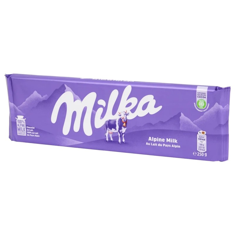 Milka Lait du Pays Alpin Tablette de Chocolat au Lait - 250g
