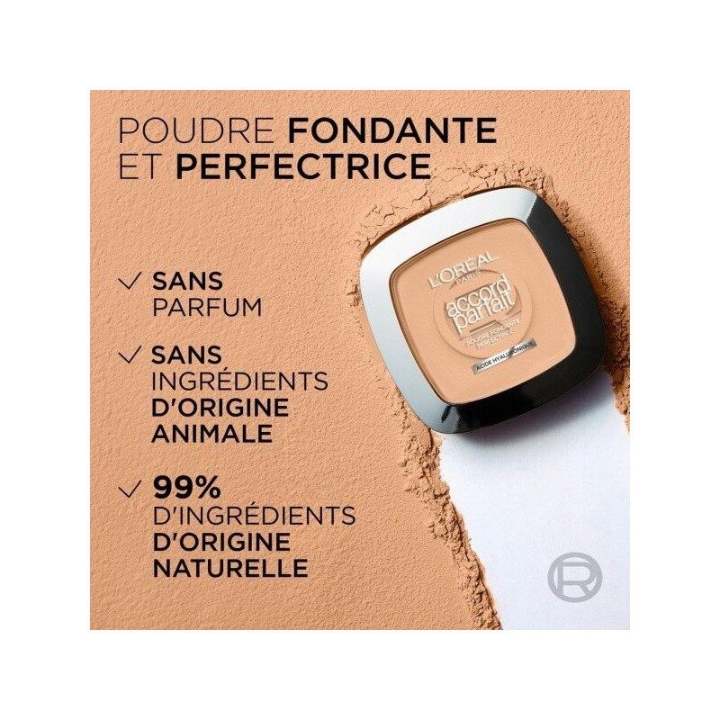 L'Oréal Paris Accord Parfait Poudre Fondante Perfectrice Bienfaisante - 4.n Nude Beige