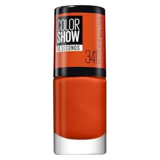 Gemey-Maybelline Colorshow Vernis à Ongles 60 Seconds - 7ml - Orange Attack 341