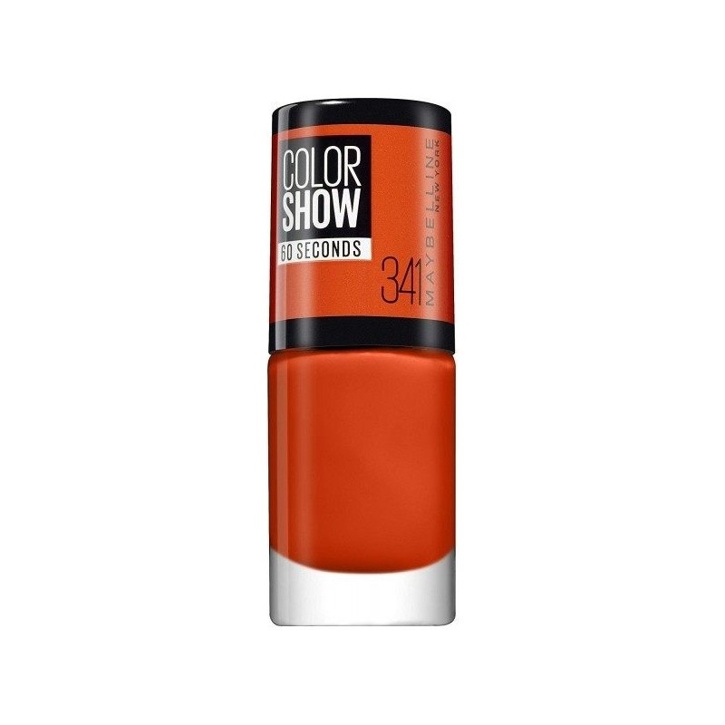 Gemey-Maybelline Colorshow Nail Polish 60 Seconds - 7ml - Orange Attack 341