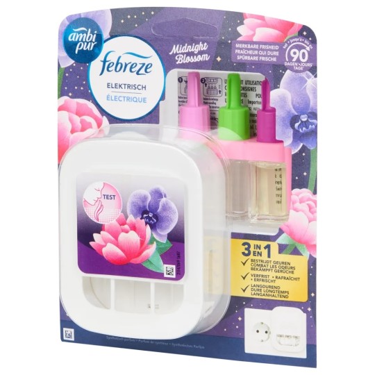 Ambi Pur 3volution Désodorisant Électrique - 3x20ml - Midnight Blossom