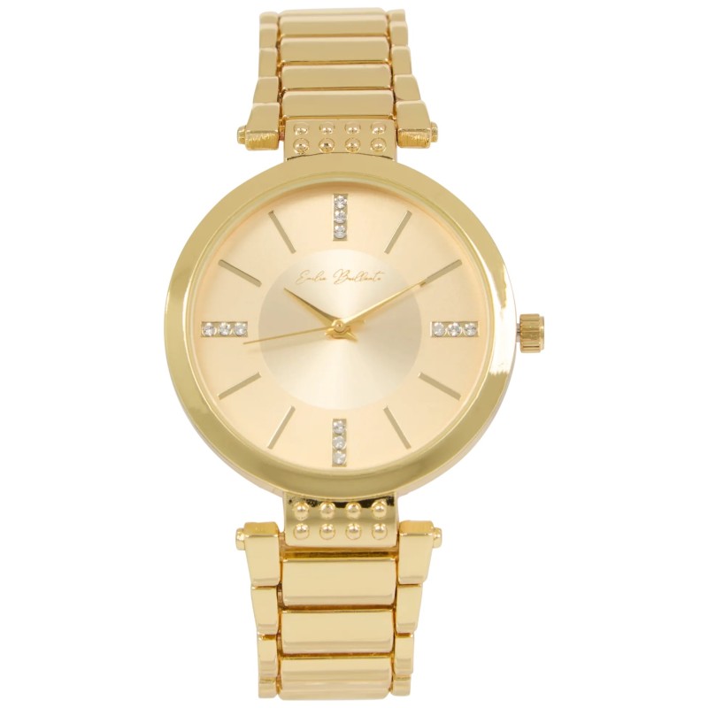 Swarovski Montre Femme avec Cristaux - Cadran Rond - Gold