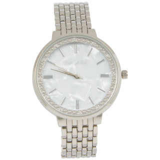 Swarovski Montre Femme avec Cristaux - Acier Inoxydable - Cadran Rond - Analogique - Gold/silver