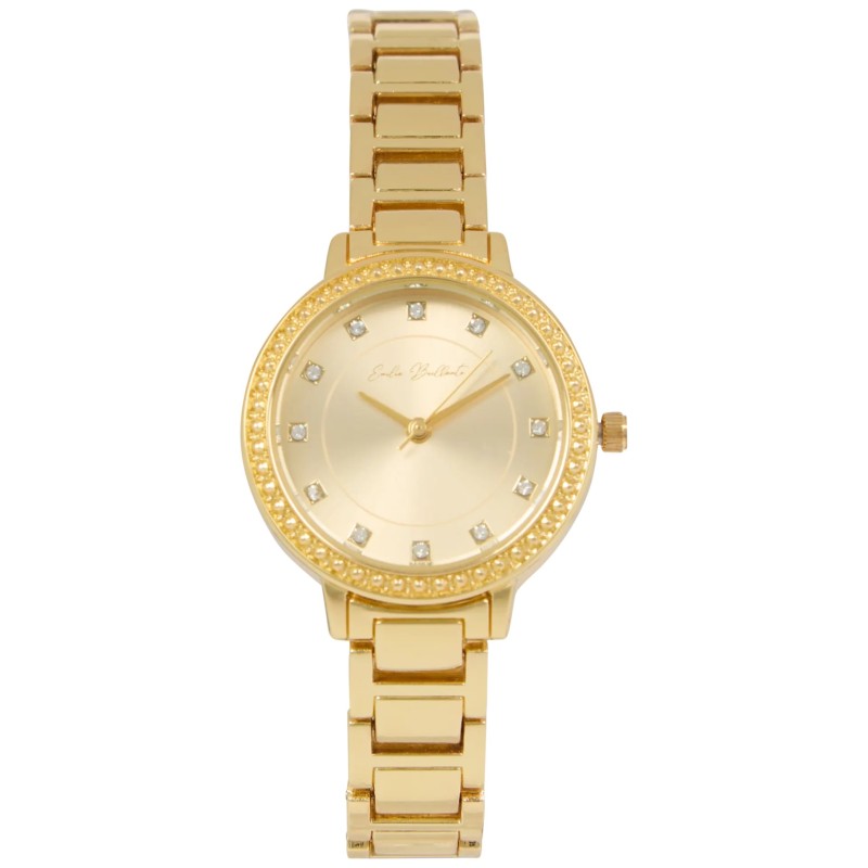 Swarovski Montre Femme avec Cristaux - Acier Inoxydable - Cadran Rond - Analogique - Gold/silver