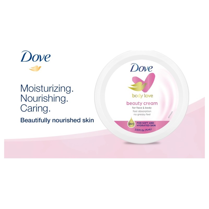 Dove Body Soin Beauté Crème Hydratante Visage et Corps 24h - 75ml