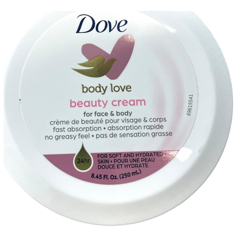 Dove Body Soin Beauté Crème Hydratante Visage et Corps 24h - 75ml