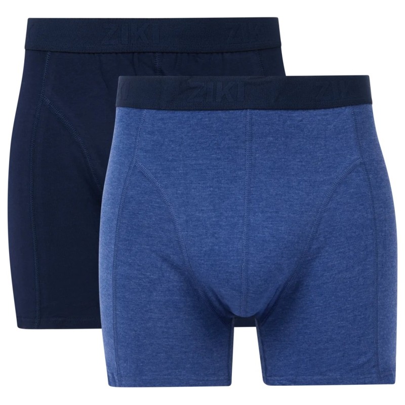 Ziki Boxer Homme - Coton Stretch - 2 Pièces - Bleu, Vert, Multicolor
