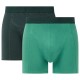 Ziki Boxer Homme - Coton Stretch - 2 Pièces - Bleu, Vert, Multicolor
