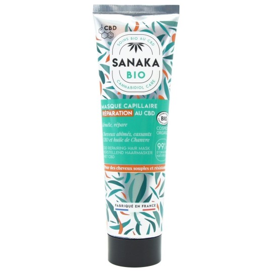 Sanaka Bio Masque Réparation Cheveux Secs Huile de Chanvre Bio Cbd - 150ml