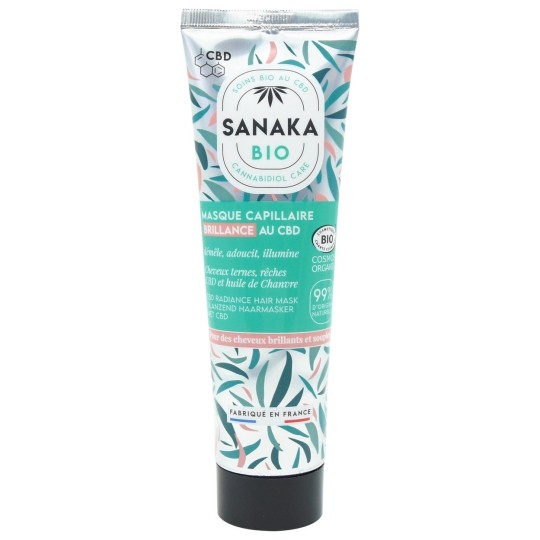 Sanaka Bio Masque Brillance Cheveux Cbd et Chanvre Bio - 150ml