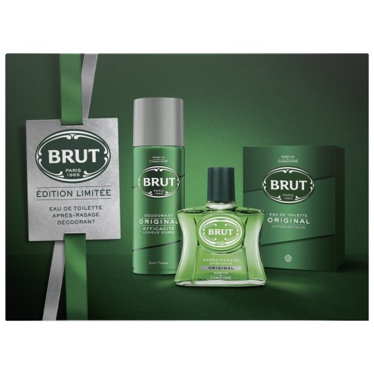 Brut O-Riginal Coffret Cadeau Homme - Eau de Toilette 100ml + Déodorant Spray 200ml + Après-Rasage 100ml