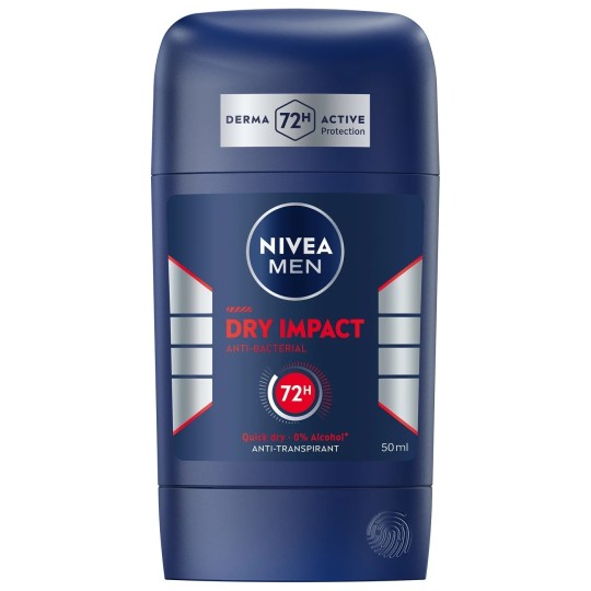 Nivea Men Dry Impact Déodorant Stick Anti-Transpirant - Protection 72h - 50ml