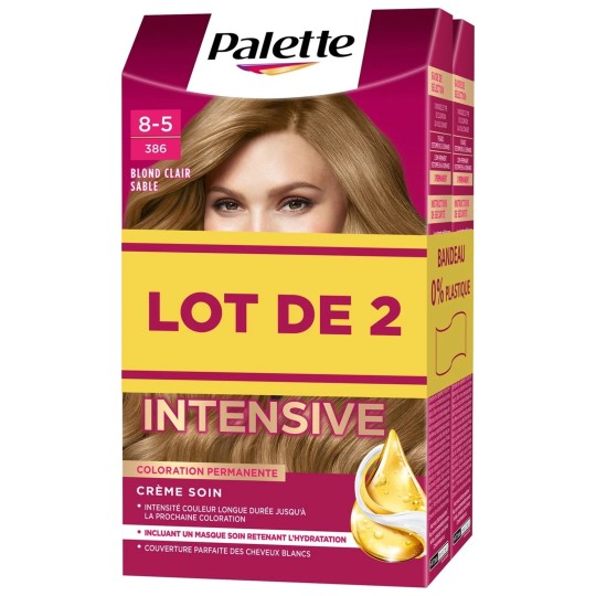 Schwarzkopf Palette Coloration Permanente Cheveux - Huile de Marula - Couvre 100% Cheveux Blancs - X2 - Châtain Clair Doré 655