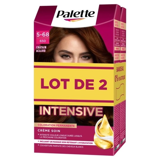Palette Coloration Intensive Permanente Cheveux - 8.70 Blond Terracotta - Lot de 2