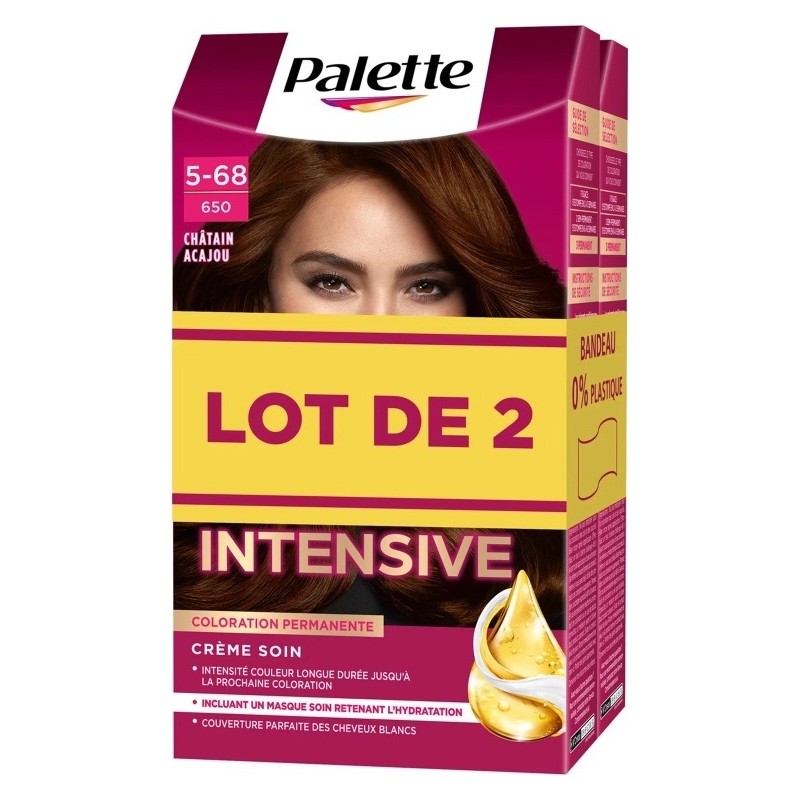 Palette Coloration Intensive Permanente Cheveux - 8.70 Blond Terracotta - Lot de 2