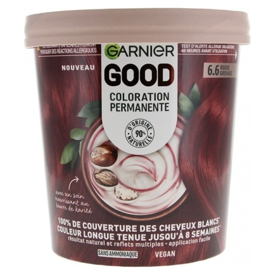 Garnier Good Coloration Permanente Sans Ammoniaque - 160ml - Rouge Grenade 6.6
