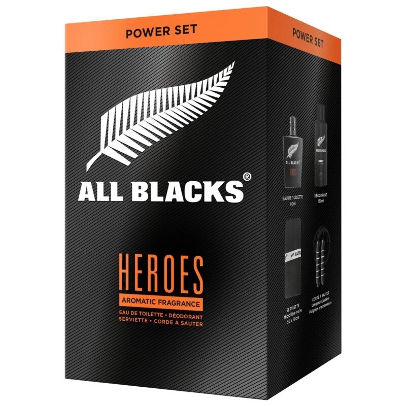 All Blacks Heroes Coffret Eau de Toilette Déodorant Serviette Corde à Sauter