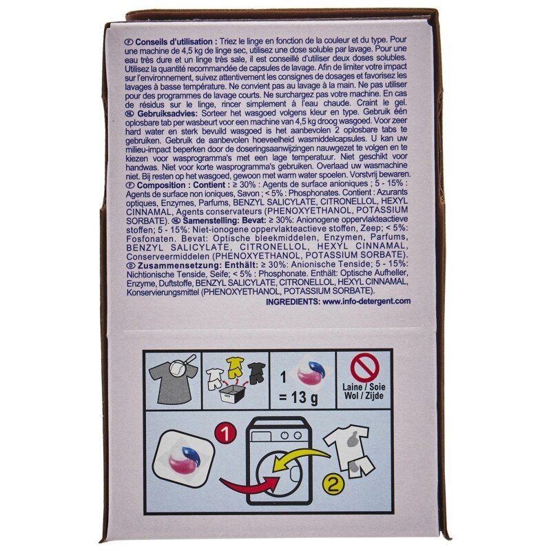 Carrefour Essential Lessive Capsules 3en1 Fleurs de Cerisier X20