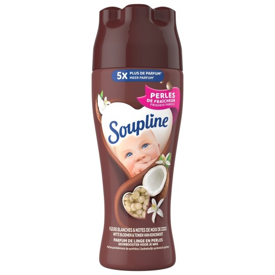 Soupline Fleurs Blanches et Noix de Coco Perles de Fraîcheur pour Linge - 230g