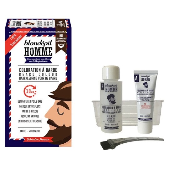 Blondépil Blondepil Homme Coloration Barbe & Moustache - Châtain Naturel 50