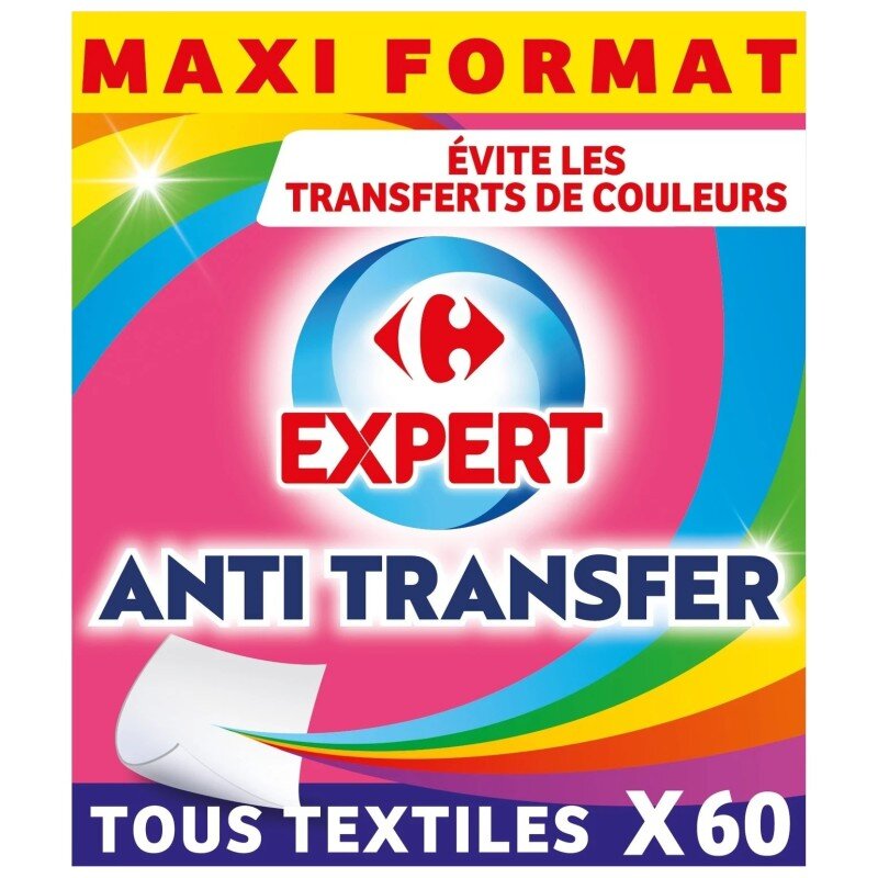 Carrefour Expert مناديل مضادة لانتقال الألوان في الغسيل - 60 غسلة