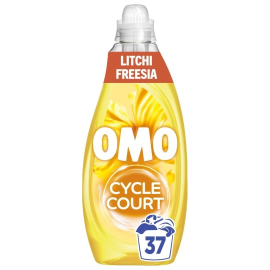 Omo Mon Cycle Court Lessive Liquide Parfumée - Plaisir Tropical Freesia Litchi - 37 Lavages