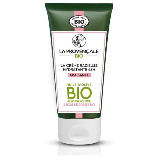 La Provençale Bio Crème Visage Hydratante 48h Apaisante Radieuse - Peau Sèche et Sensible - 50ml