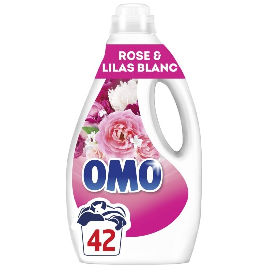 Omo Lessive Liquide Rose et Lilas Blanc - 1.764l (42 Lavages)